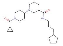 N-(3-cyclopentylpropyl)-1'-(cyclopropylcarbonyl)-1,4'-bipiperidine-3-carboxamide