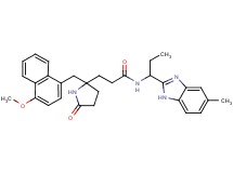 3-{2-[(4-methoxy-1-naphthyl)methyl]-5-oxo-2-pyrrolidinyl}-N-[1-(5-methyl-1H-benzimidazol-2-yl)propyl]propanamide