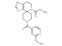 1'-(2-ethylisonicotinoyl)-5-propionyl-1,5,6,7-tetrahydrospiro[imidazo[4,5-c]pyridine-4,4'-piperidine]