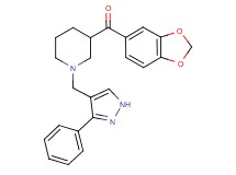 1,3-benzodioxol-5-yl{1-[(3-phenyl-1H-pyrazol-4-yl)methyl]-3-piperidinyl}methanone