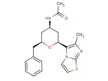 N-[(2S*,4R*,6S*)-2-benzyl-6-(6-methylimidazo[2,1-b][1,3]thiazol-5-yl)tetrahydro-2H-pyran-4-yl]acetamide