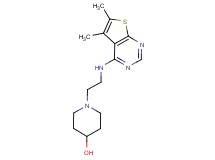 1-{2-[(5,6-dimethylthieno[2,3-d]pyrimidin-4-yl)amino]ethyl}piperidin-4-ol