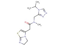 2-(5,6-dihydroimidazo[2,1-b][1,3]thiazol-3-yl)-N-[(4-isopropyl-4H-1,2,4-triazol-3-yl)methyl]-N-methylacetamide