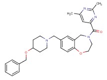 7-{[4-(benzyloxy)-1-piperidinyl]methyl}-4-[(2,6-dimethyl-4-pyrimidinyl)carbonyl]-2,3,4,5-tetrahydro-1,4-benzoxazepine