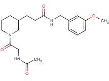 3-[1-(N-acetylglycyl)-3-piperidinyl]-N-(3-methoxybenzyl)propanamide