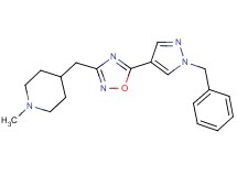 4-{[5-(1-benzyl-1H-pyrazol-4-yl)-1,2,4-oxadiazol-3-yl]methyl}-1-methylpiperidine