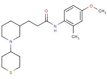 N-(4-methoxy-2-methylphenyl)-3-[1-(tetrahydro-2H-thiopyran-4-yl)-3-piperidinyl]propanamide