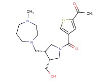 1-[4-({(3R*,4R*)-3-(hydroxymethyl)-4-[(4-methyl-1,4-diazepan-1-yl)methyl]pyrrolidin-1-yl}carbonyl)-2-thienyl]ethanone