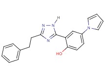 2-[3-(2-phenylethyl)-1H-1,2,4-triazol-5-yl]-4-(1H-pyrrol-1-yl)phenol