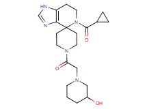 1-{2-[5-(cyclopropylcarbonyl)-1,5,6,7-tetrahydro-1'H-spiro[imidazo[4,5-c]pyridine-4,4'-piperidin]-1'-yl]-2-oxoethyl}piperidin-3-ol