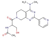 N-[2-[4-(dimethylamino)-2-pyridin-3-yl-5,8-dihydropyrido[3,4-d]pyrimidin-7(6H)-yl]-1-(hydroxymethyl)-2-oxoethyl]acetamide