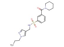 3-(piperidin-1-ylcarbonyl)-N-[(1-propyl-1H-pyrazol-4-yl)methyl]benzenesulfonamide