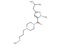 1-[(3-isobutyl-1-methyl-1H-pyrazol-5-yl)carbonyl]-4-(3-methoxypropyl)piperazine