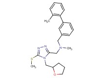 N-methyl-1-(2'-methyl-3-biphenylyl)-N-{[5-(methylthio)-4-(tetrahydro-2-furanylmethyl)-4H-1,2,4-triazol-3-yl]methyl}methanamine
