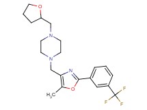 1-({5-methyl-2-[3-(trifluoromethyl)phenyl]-1,3-oxazol-4-yl}methyl)-4-(tetrahydrofuran-2-ylmethyl)piperazine