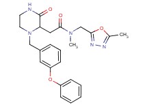 N-methyl-N-[(5-methyl-1,3,4-oxadiazol-2-yl)methyl]-2-[3-oxo-1-(3-phenoxybenzyl)-2-piperazinyl]acetamide
