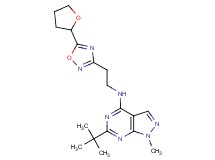 6-tert-butyl-1-methyl-N-{2-[5-(tetrahydro-2-furanyl)-1,2,4-oxadiazol-3-yl]ethyl}-1H-pyrazolo[3,4-d]pyrimidin-4-amine