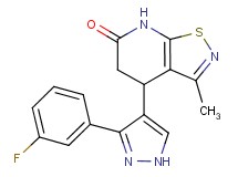 4-[3-(3-fluorophenyl)-1H-pyrazol-4-yl]-3-methyl-4,7-dihydroisothiazolo[5,4-b]pyridin-6(5H)-one