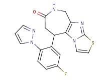 5-[5-fluoro-2-(1H-pyrazol-1-yl)phenyl]-5,6,8,9-tetrahydro-7H-[1,3]thiazolo[3',2':1,2]imidazo[4,5-c]azepin-7-one