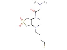 2-[(4aR*,7aS*)-4-(4-fluorobutyl)-6,6-dioxidohexahydrothieno[3,4-b]pyrazin-1(2H)-yl]-N,N-dimethyl-2-oxoethanamine