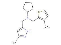 N-[(3-methyl-1H-pyrazol-5-yl)methyl]-N-[(3-methyl-2-thienyl)methyl]cyclopentanamine