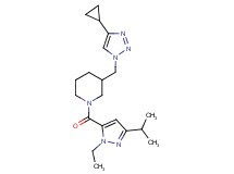3-[(4-cyclopropyl-1H-1,2,3-triazol-1-yl)methyl]-1-[(1-ethyl-3-isopropyl-1H-pyrazol-5-yl)carbonyl]piperidine