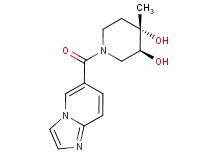 (3S*,4S*)-1-(imidazo[1,2-a]pyridin-6-ylcarbonyl)-4-methylpiperidine-3,4-diol