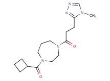 1-(cyclobutylcarbonyl)-4-[3-(4-methyl-4H-1,2,4-triazol-3-yl)propanoyl]-1,4-diazepane