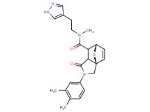 (3aR*,6S*)-2-(3,4-dimethylphenyl)-N-methyl-1-oxo-N-[2-(1H-pyrazol-4-yl)ethyl]-1,2,3,6,7,7a-hexahydro-3a,6-epoxyisoindole-7-carboxamide
