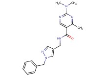 N-[(1-benzyl-1H-pyrazol-4-yl)methyl]-2-(dimethylamino)-4-methyl-5-pyrimidinecarboxamide