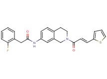 2-(2-fluorophenyl)-N-{2-[(2E)-3-(2-thienyl)-2-propenoyl]-1,2,3,4-tetrahydro-7-isoquinolinyl}acetamide