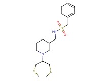 N-{[1-(1,4-dithiepan-6-yl)-3-piperidinyl]methyl}-1-phenylmethanesulfonamide