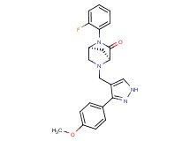(1S*,4S*)-2-(2-fluorophenyl)-5-{[3-(4-methoxyphenyl)-1H-pyrazol-4-yl]methyl}-2,5-diazabicyclo[2.2.1]heptan-3-one