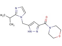 4-({5-[(2-isopropyl-1H-imidazol-1-yl)methyl]-1H-pyrazol-3-yl}carbonyl)morpholine