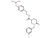 1-(3-fluorobenzyl)-N-[2-(4-isopropoxyphenyl)ethyl]-6-oxo-3-piperidinecarboxamide