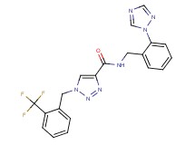 N-[2-(1H-1,2,4-triazol-1-yl)benzyl]-1-[2-(trifluoromethyl)benzyl]-1H-1,2,3-triazole-4-carboxamide