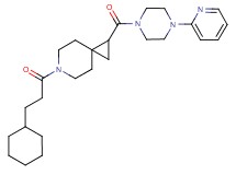 6-(3-cyclohexylpropanoyl)-1-{[4-(2-pyridinyl)-1-piperazinyl]carbonyl}-6-azaspiro[2.5]octane