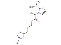 2-(2-isopropyl-1H-imidazol-1-yl)-N-{2-[(3-methyl-1H-1,2,4-triazol-5-yl)thio]ethyl}propanamide