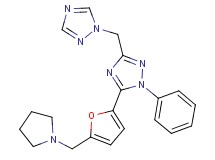 1-phenyl-5-[5-(pyrrolidin-1-ylmethyl)-2-furyl]-3-(1H-1,2,4-triazol-1-ylmethyl)-1H-1,2,4-triazole