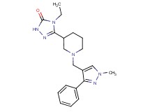 4-ethyl-5-{1-[(1-methyl-3-phenyl-1H-pyrazol-4-yl)methyl]piperidin-3-yl}-2,4-dihydro-3H-1,2,4-triazol-3-one