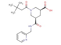 (3S*,5R*)-1-(3,3-dimethylbutanoyl)-5-{[(2-pyridinylmethyl)amino]carbonyl}-3-piperidinecarboxylic acid