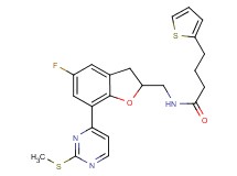 N-({5-fluoro-7-[2-(methylthio)-4-pyrimidinyl]-2,3-dihydro-1-benzofuran-2-yl}methyl)-4-(2-thienyl)butanamide