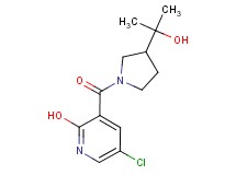 5-chloro-3-{[3-(1-hydroxy-1-methylethyl)-1-pyrrolidinyl]carbonyl}-2-pyridinol