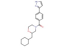 2-(cyclohexylmethyl)-4-[4-(1H-pyrazol-3-yl)benzoyl]morpholine