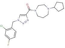 1-{[1-(2-chloro-4-fluorobenzyl)-1H-1,2,3-triazol-4-yl]carbonyl}-4-cyclopentyl-1,4-diazepane