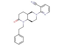 2-[(4aS*,8aR*)-2-oxo-1-(2-phenylethyl)octahydro-1,6-naphthyridin-6(2H)-yl]nicotinonitrile