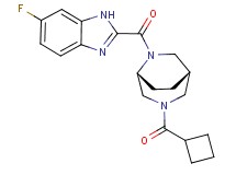 2-{[(1S*,5R*)-3-(cyclobutylcarbonyl)-3,6-diazabicyclo[3.2.2]non-6-yl]carbonyl}-6-fluoro-1H-benzimidazole