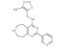 N-[(4-methyl-1,2,3-thiadiazol-5-yl)methyl]-2-(3-pyridinyl)-6,7,8,9-tetrahydro-5H-pyrimido[4,5-d]azepin-4-amine hydrochloride