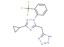 5-({3-cyclopropyl-1-[2-(trifluoromethyl)phenyl]-1H-1,2,4-triazol-5-yl}methyl)-1H-tetrazole