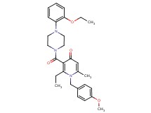 3-{[4-(2-ethoxyphenyl)-1-piperazinyl]carbonyl}-2-ethyl-1-(4-methoxybenzyl)-6-methyl-4(1H)-pyridinone